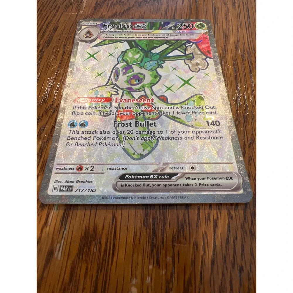 Pokemon Froslass ex 217/182 Paradox Rift Ultra Rare Full Art Tera Holo Card